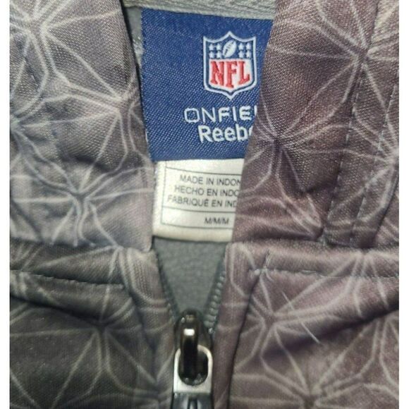 RARE REEBOK NFL Dallas Cowboys On Field Zip-up Lightweight Jacket Mens Medium - Picture 2 of 4